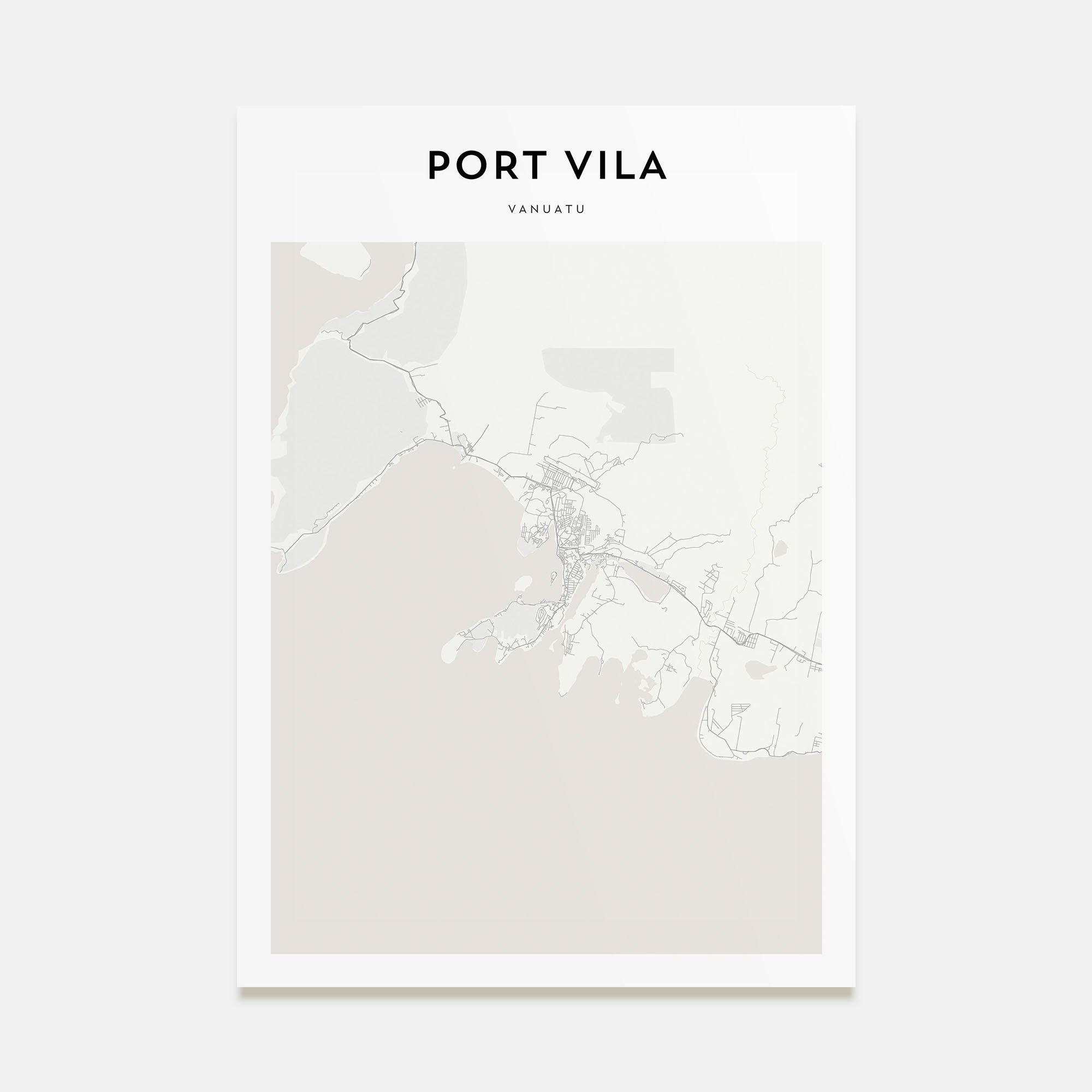 Port Vila Map Portrait Poster