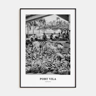 Port Vila Portrait B&W Poster
