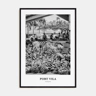 Port Vila Portrait B&W Poster