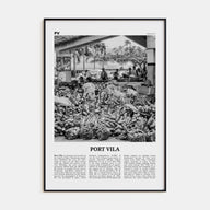Port Vila Travel B&W Poster