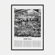 Port Vila Travel B&W Poster