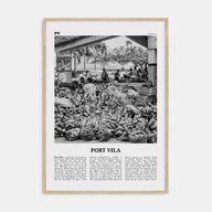 Port Vila Travel B&W Poster