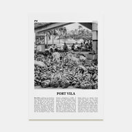 Port Vila Travel B&W Poster