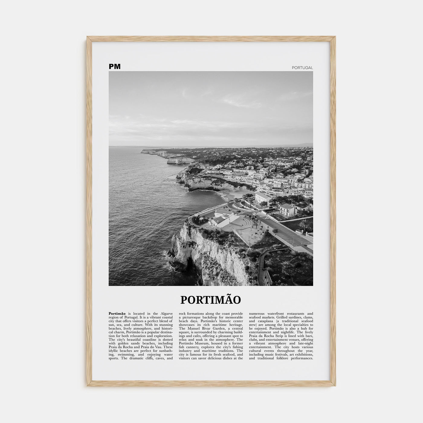 Portimão Travel B&W Poster