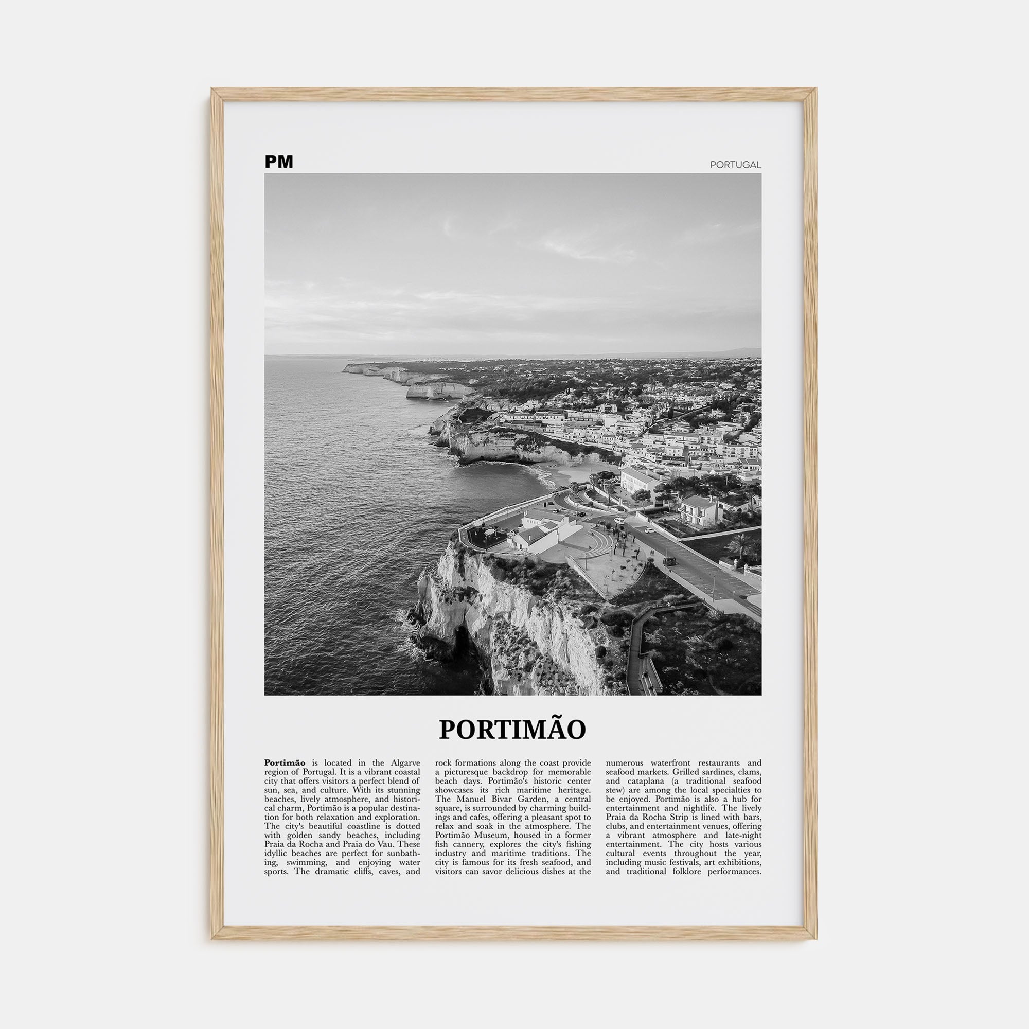 Portimão Travel B&W Poster