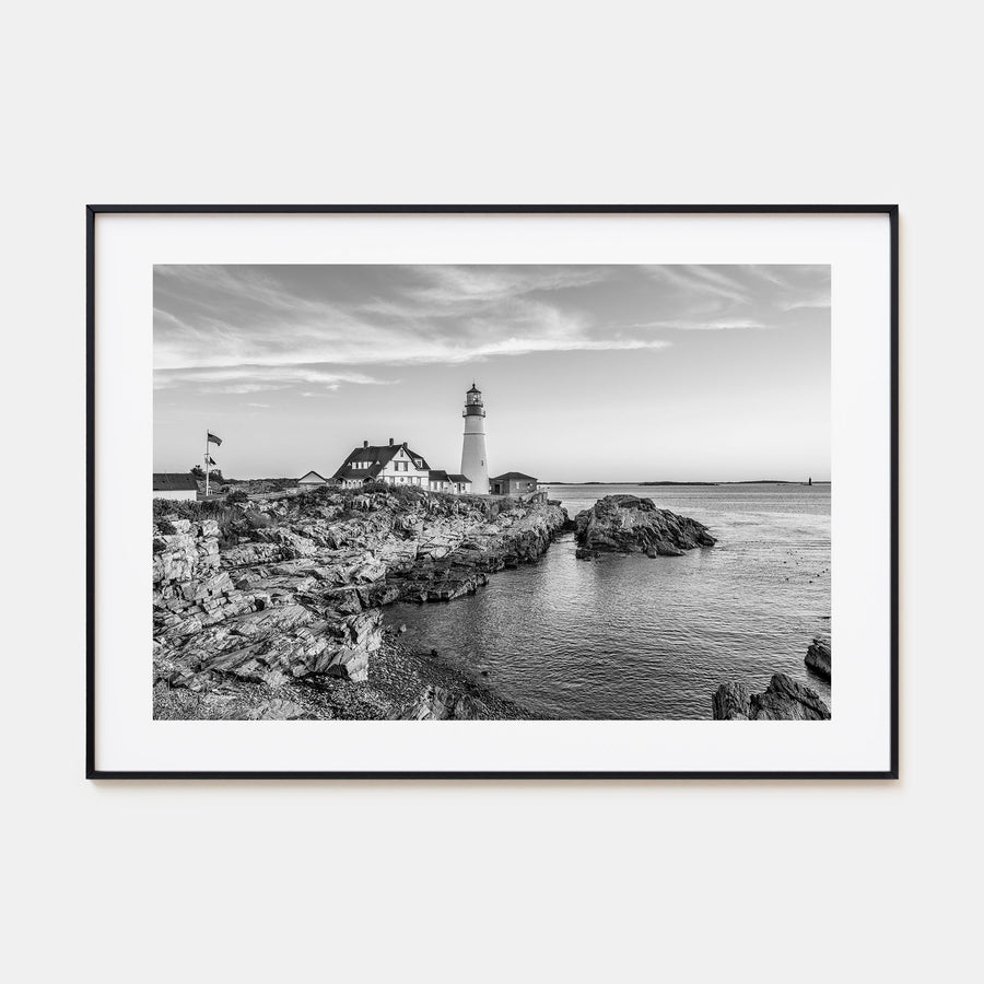Portland, Maine Landscape B&W Poster