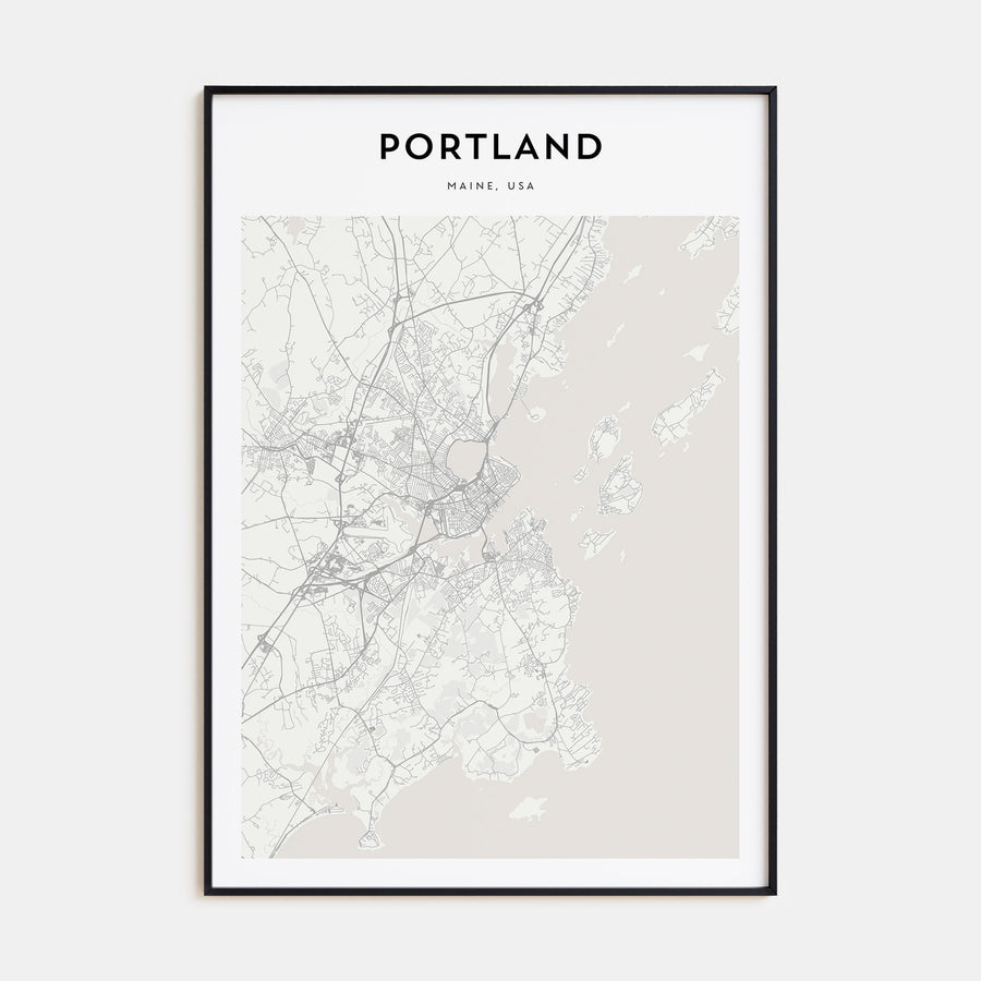 Portland, Maine Map Portrait Poster