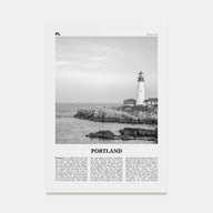 Portland, Maine Travel B&W Poster