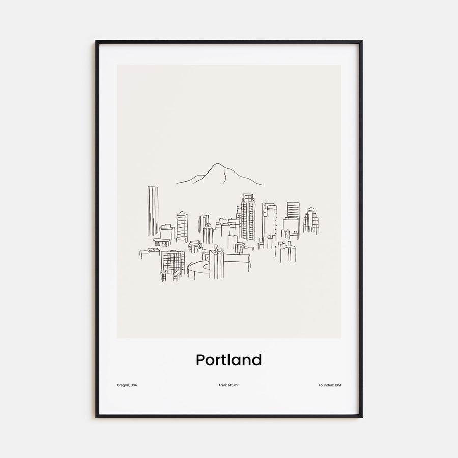 Portland, Oregon Drawn Poster