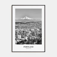 Portland, Oregon Portrait B&W No 2 Poster
