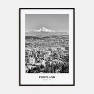 Portland, Oregon Portrait B&W No 2 Poster