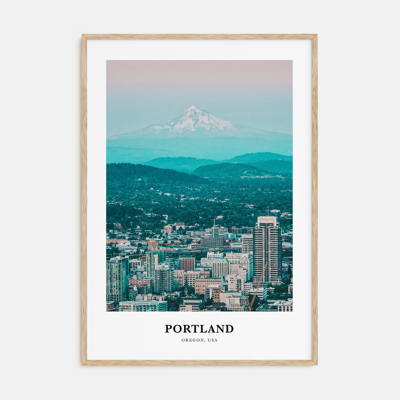 Portland, Oregon Portrait Color No 1 Poster