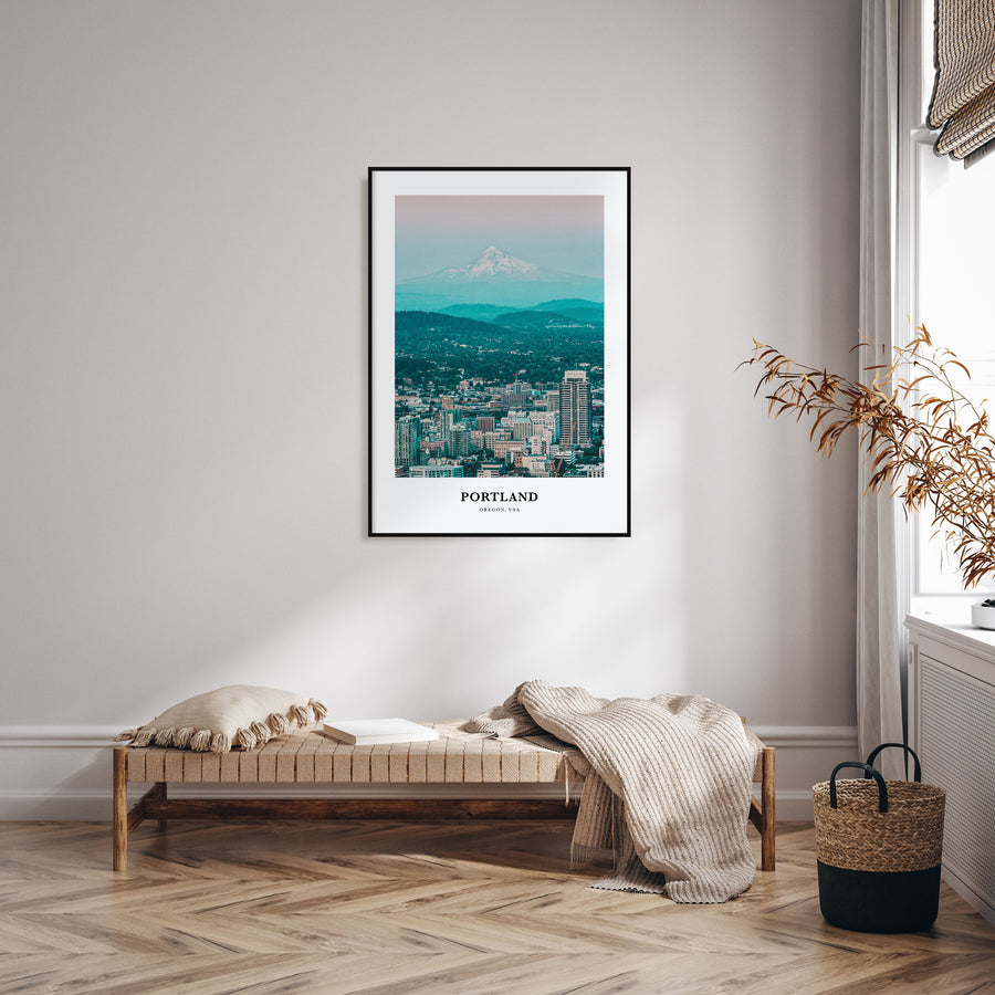 Portland, Oregon Portrait Color No 1 Poster
