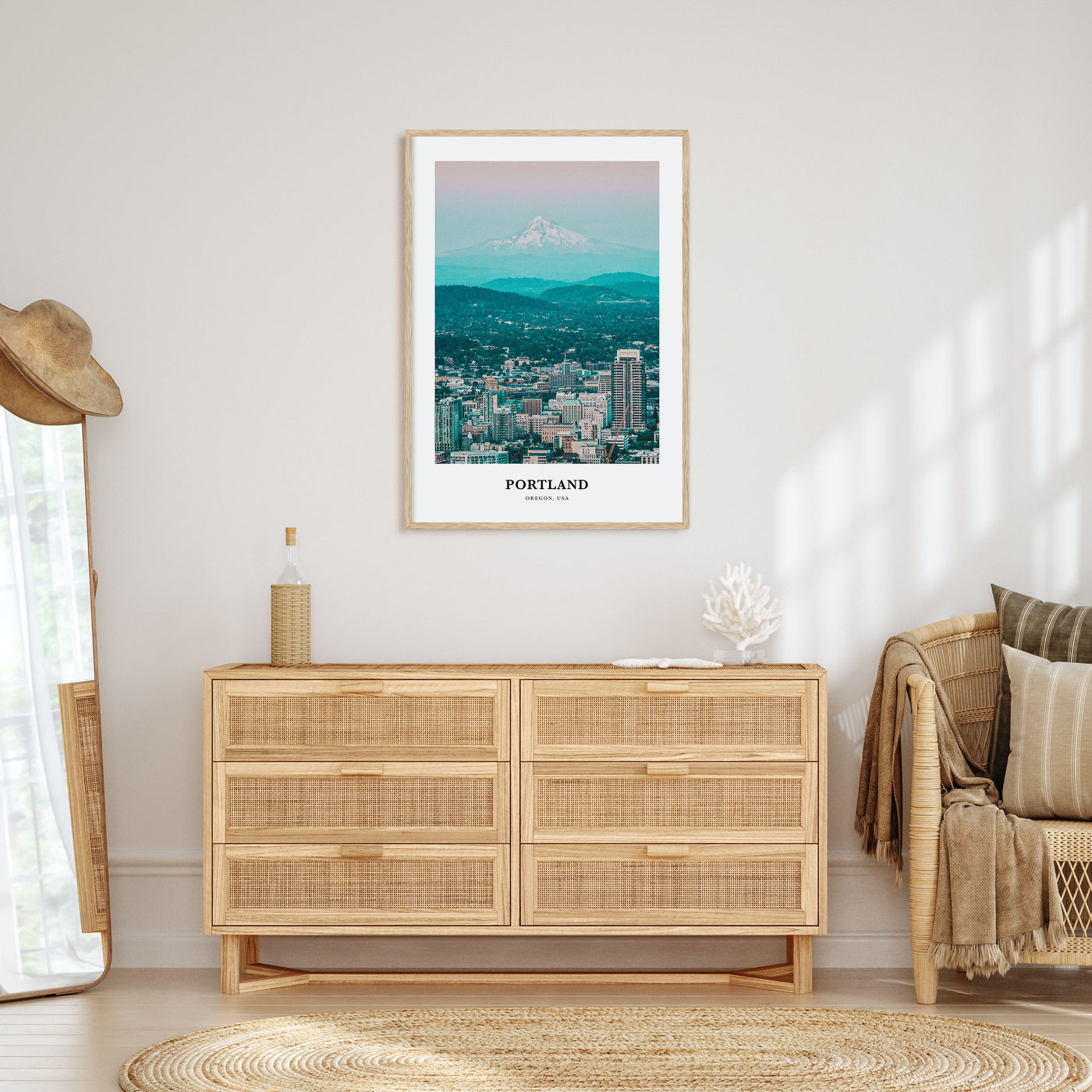 Portland, Oregon Portrait Color No 1 Poster