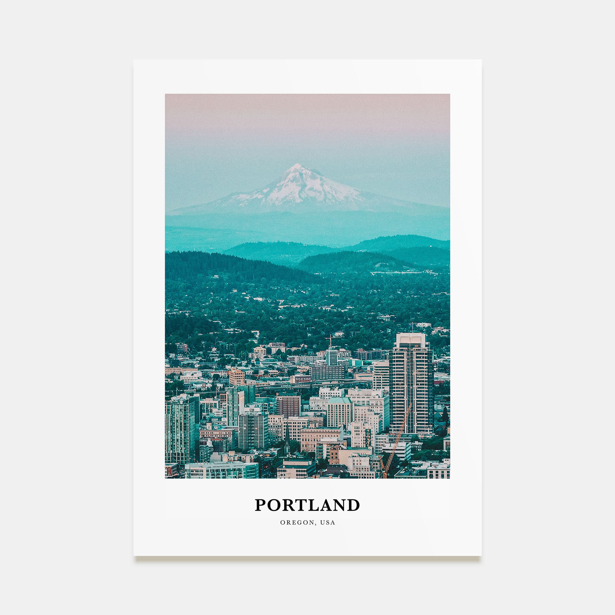 Portland, Oregon Portrait Color No 1 Poster