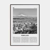 Portland, Oregon Travel B&W No 1 Poster