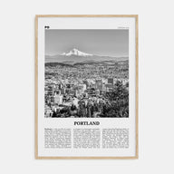 Portland, Oregon Travel B&W No 1 Poster