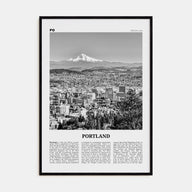 Portland, Oregon Travel B&W No 1 Poster