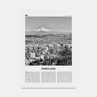 Portland, Oregon Travel B&W No 1 Poster