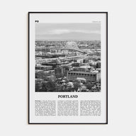 Portland, Oregon Travel B&W No 2 Poster