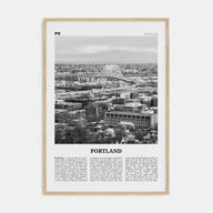 Portland, Oregon Travel B&W No 2 Poster