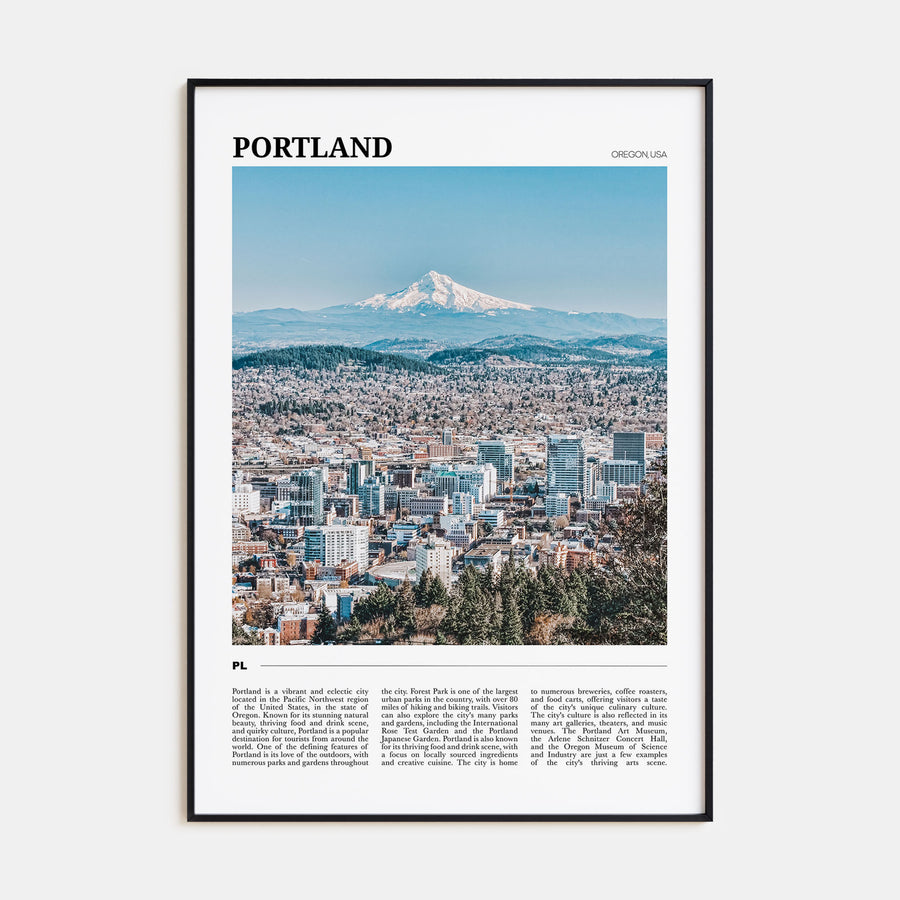 Portland, Oregon Travel Color Poster