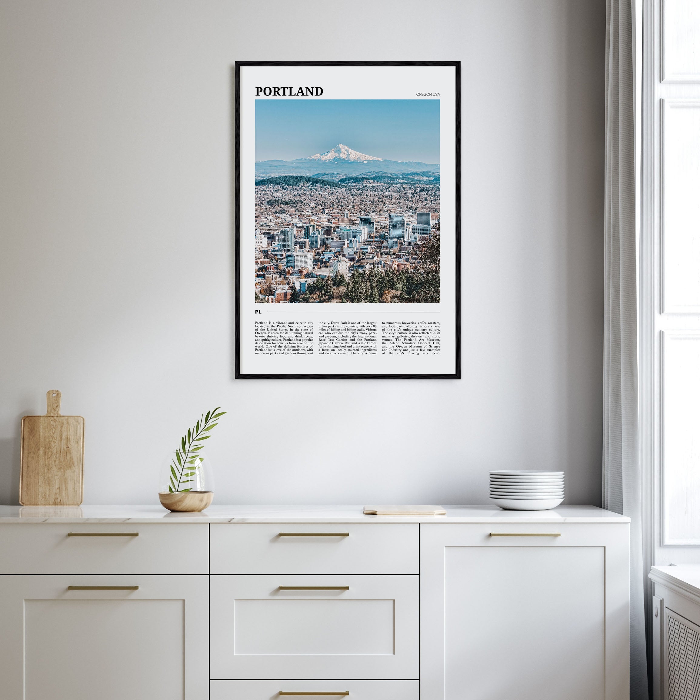 Portland, Oregon Travel Color Poster