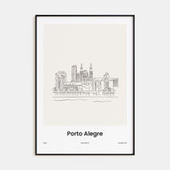 Porto Alegre Drawn Poster