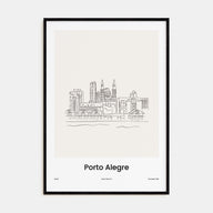 Porto Alegre Drawn Poster