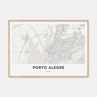 Porto Alegre Map Landscape Poster