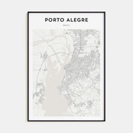 Porto Alegre Map Portrait Poster