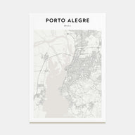 Porto Alegre Map Portrait Poster