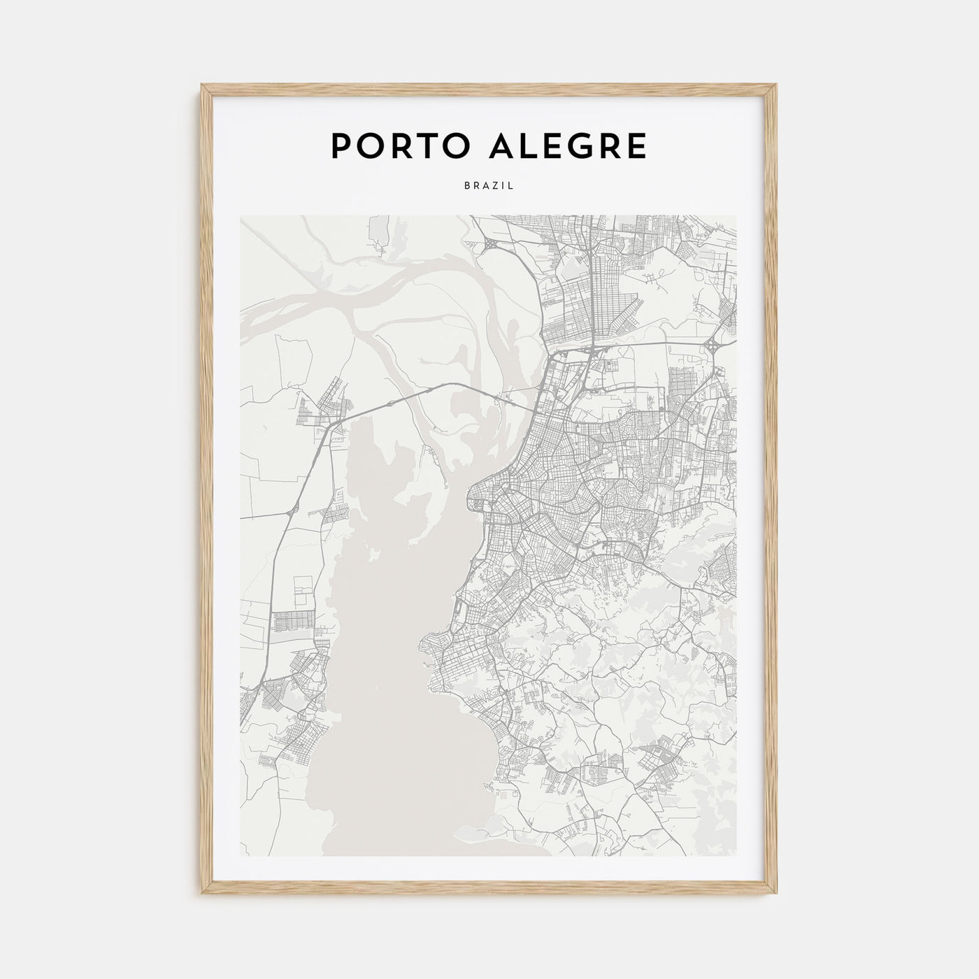 Porto Alegre Map Portrait Poster