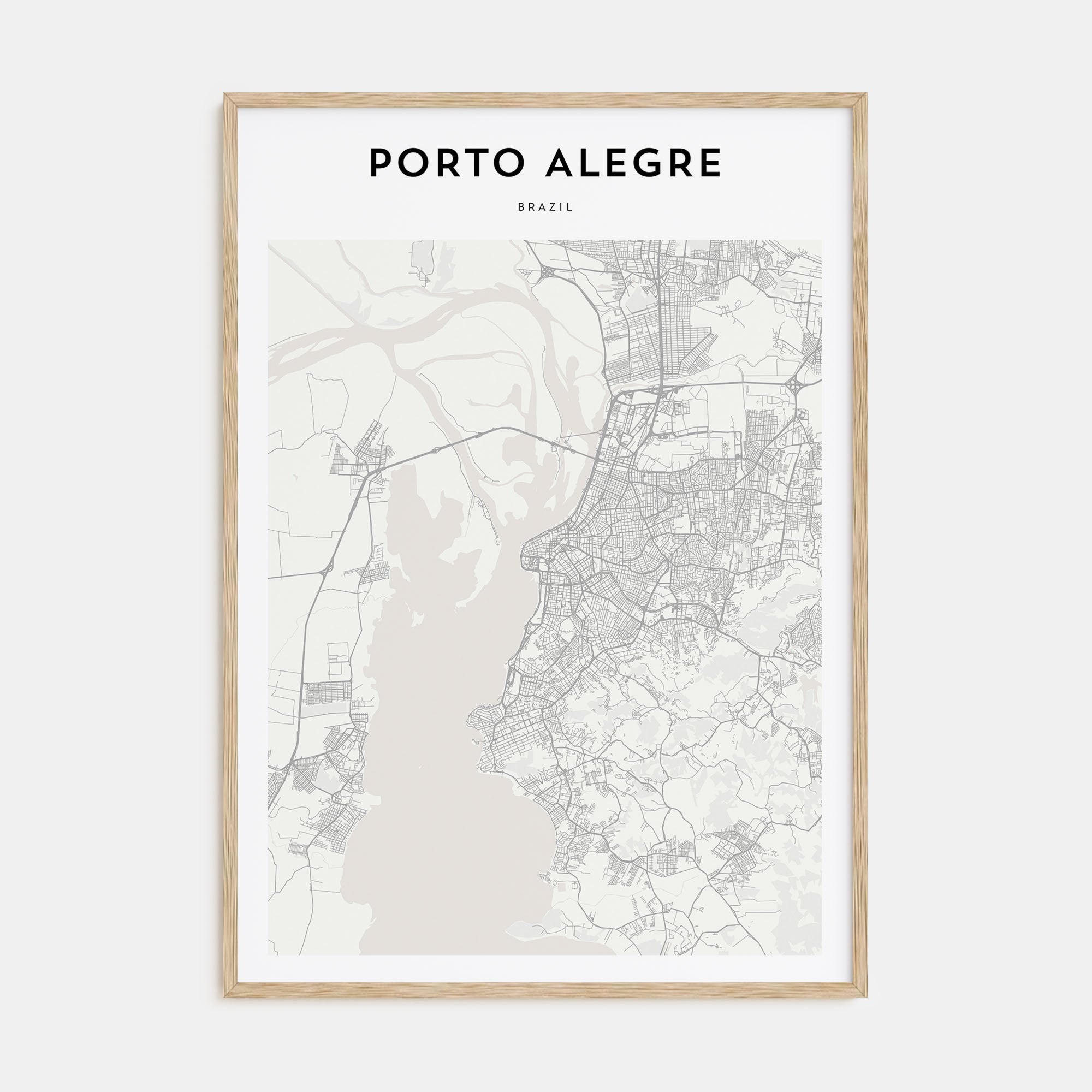 Porto Alegre Map Portrait Poster