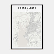 Porto Alegre Map Portrait Poster