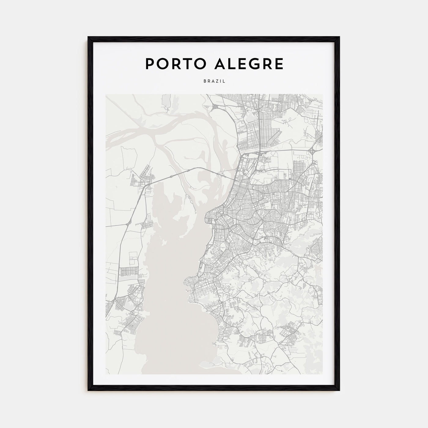 Porto Alegre Map Portrait Poster