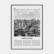 Porto Alegre Travel B&W Poster