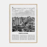 Porto Alegre Travel B&W Poster