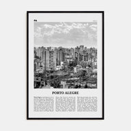 Porto Alegre Travel B&W Poster