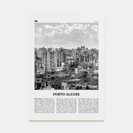 Porto Alegre Travel B&W Poster