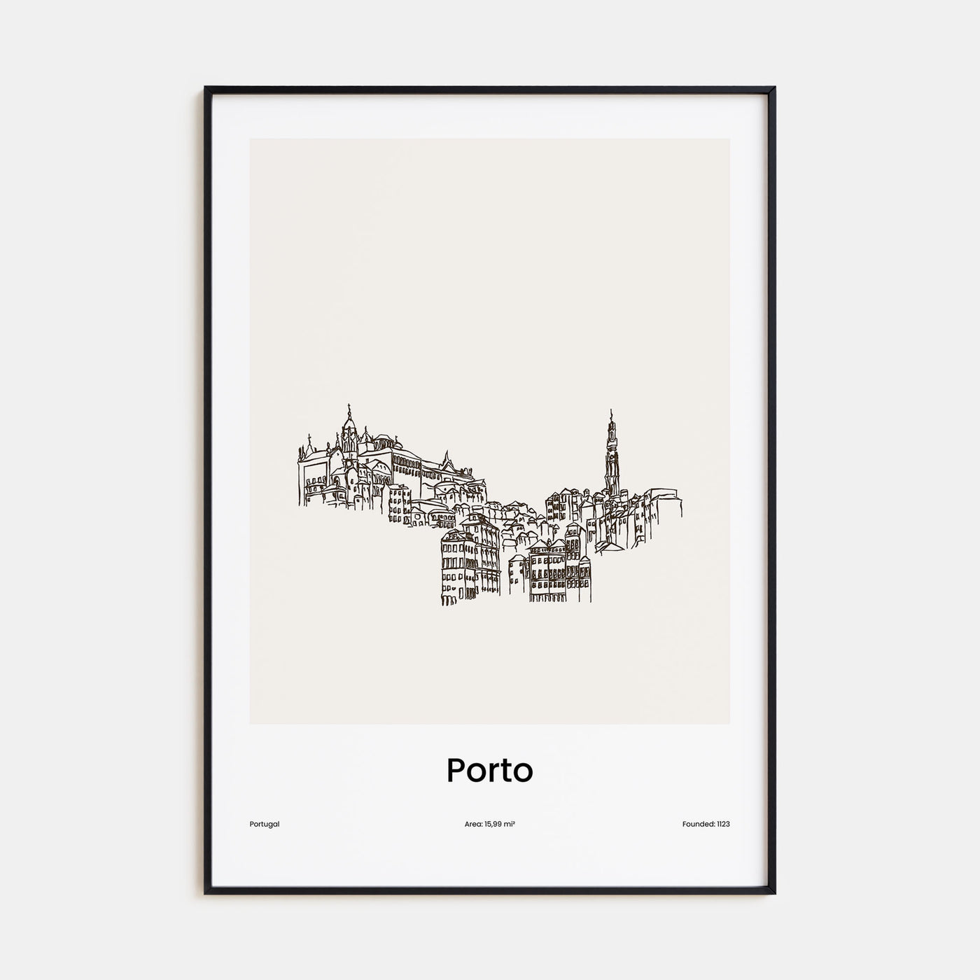 Porto Drawn Poster