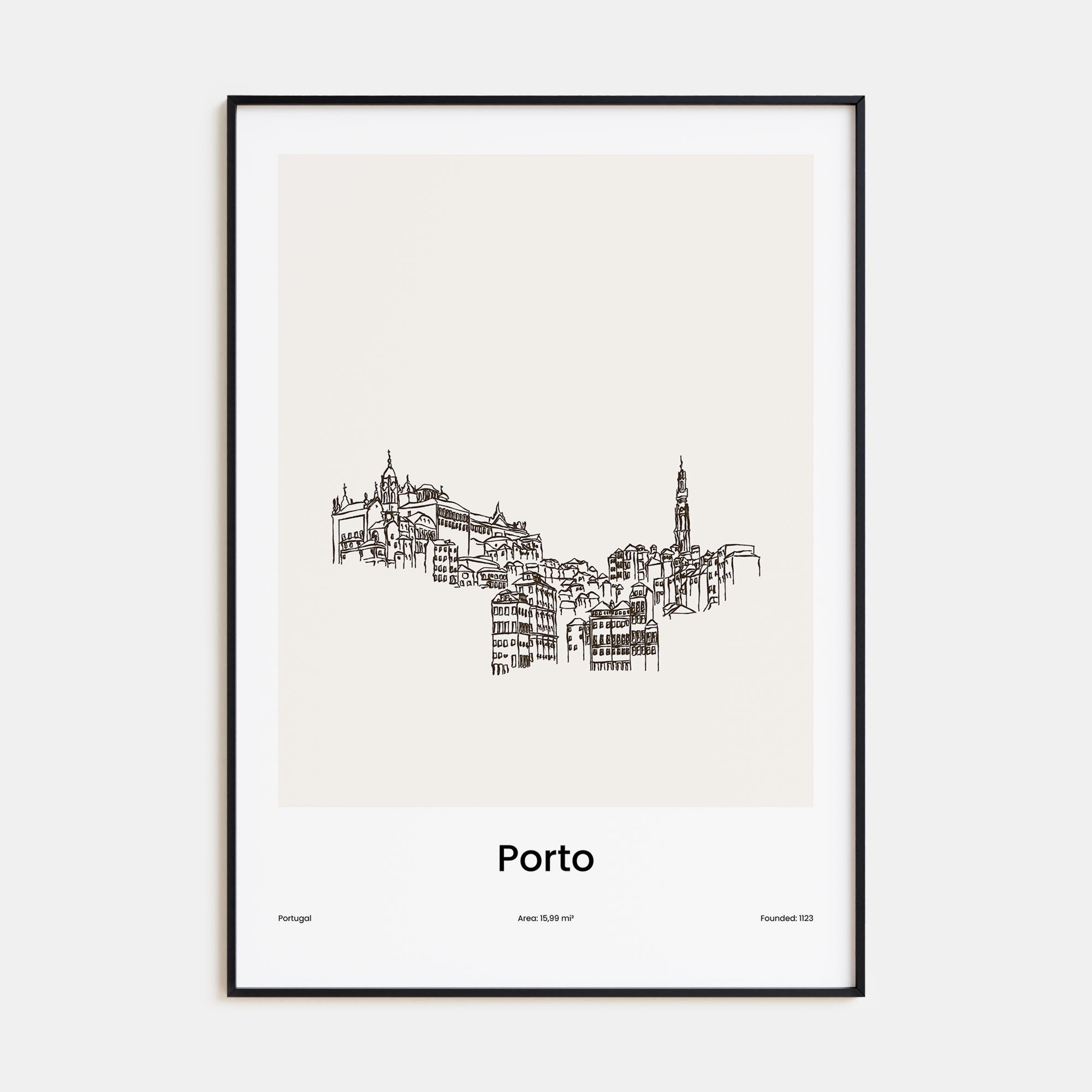 Porto Drawn Poster