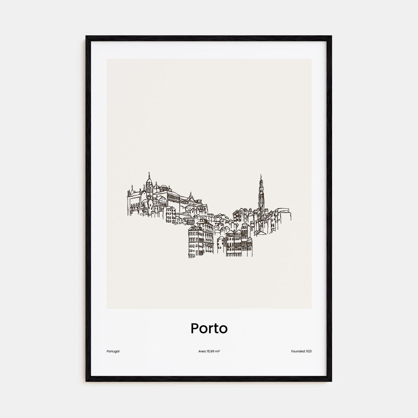 Porto Drawn Poster