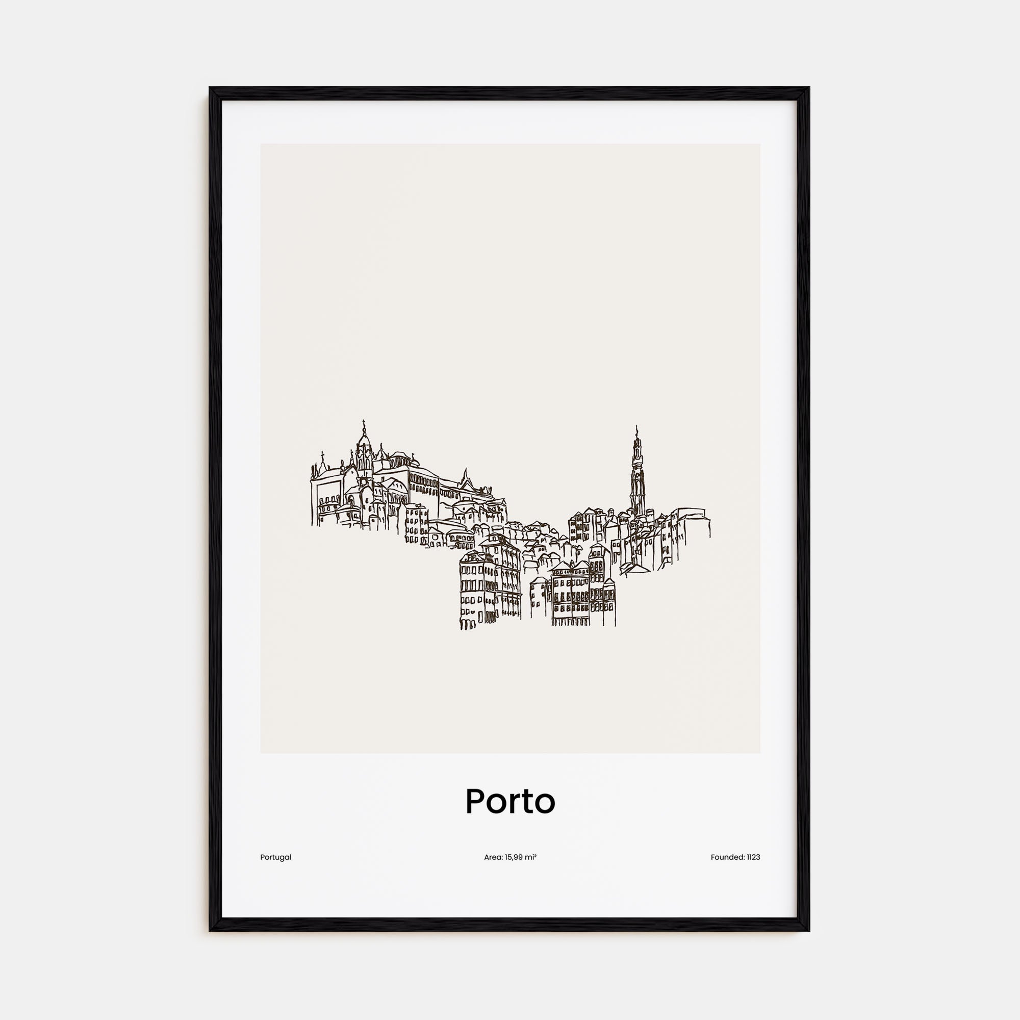 Porto Drawn Poster