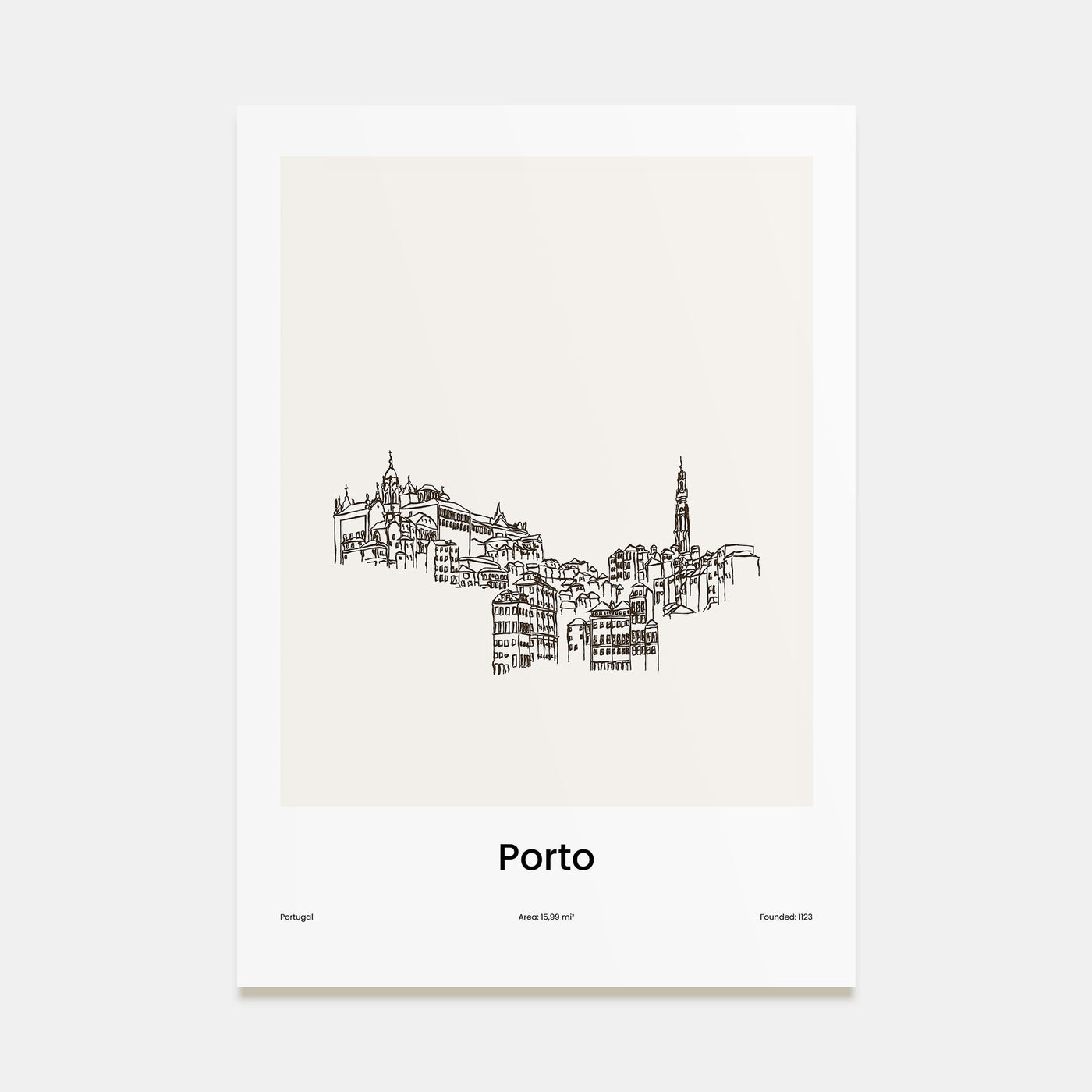 Porto Drawn Poster