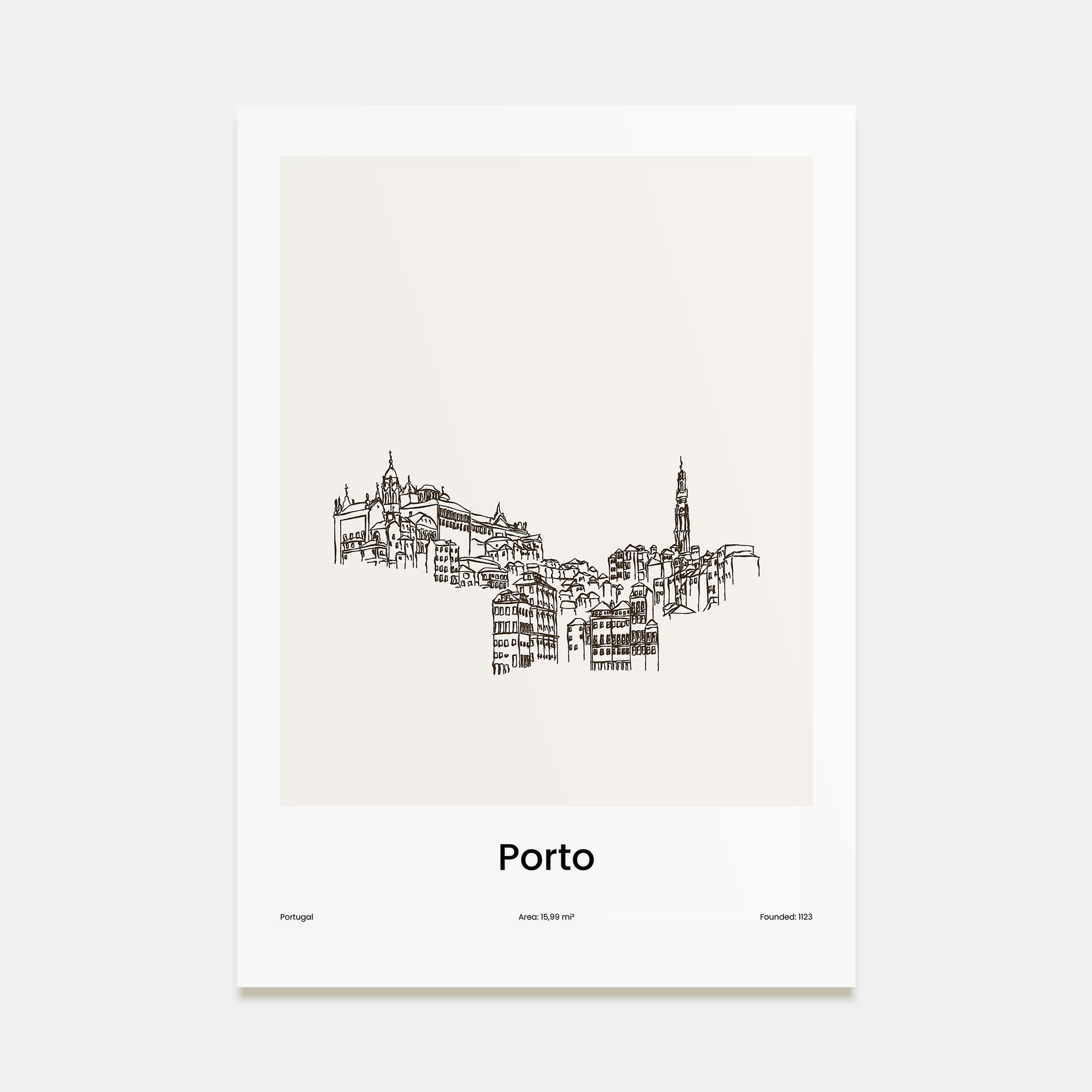 Porto Drawn Poster