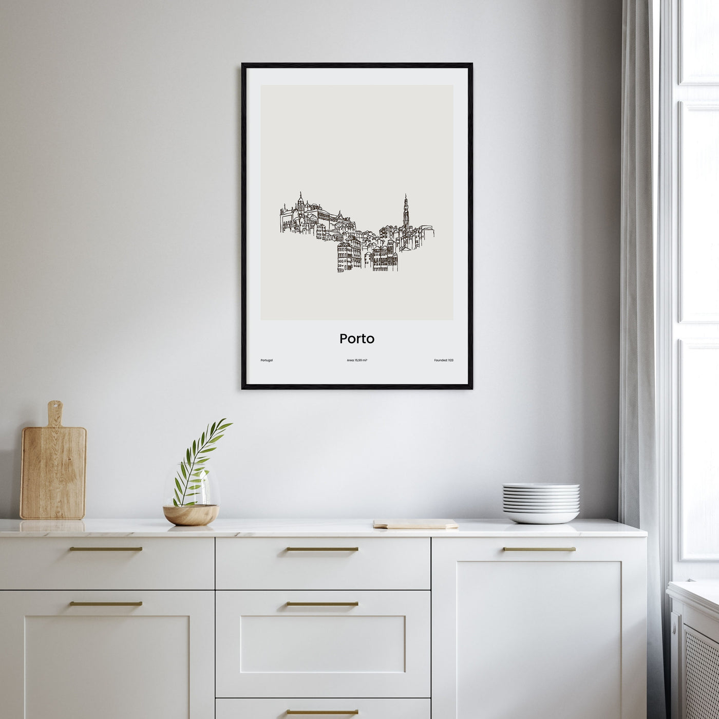 Porto Drawn Poster
