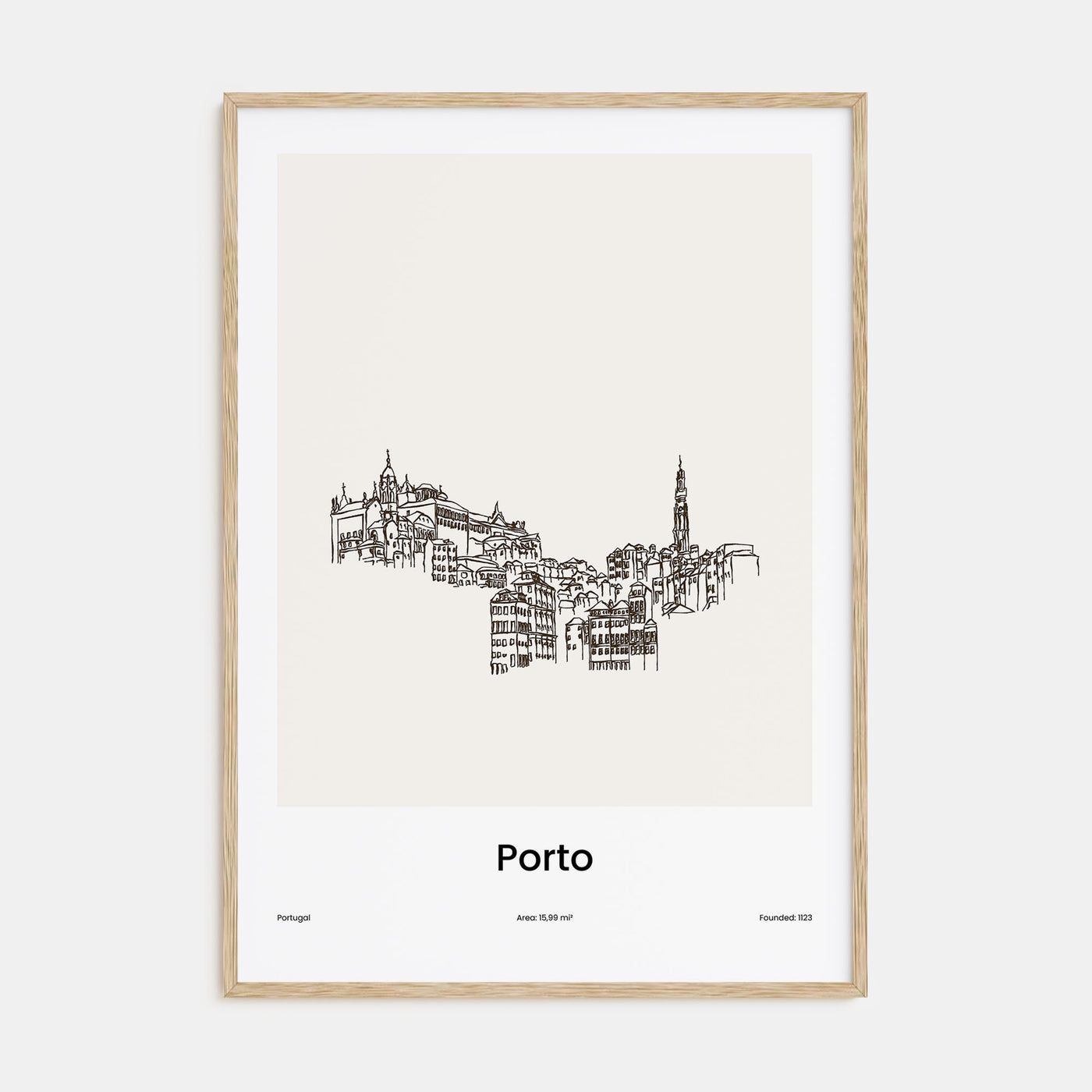 Porto Drawn Poster