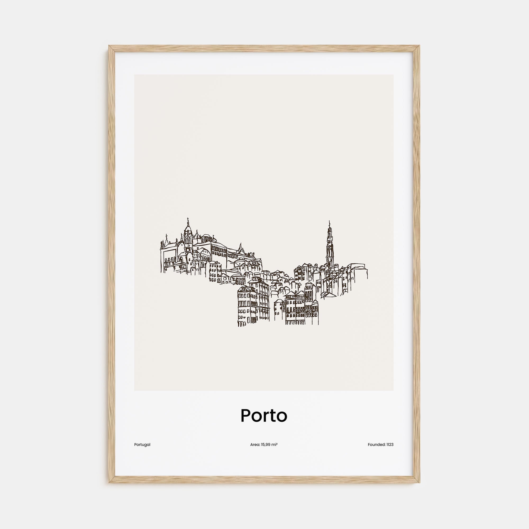 Porto Drawn Poster