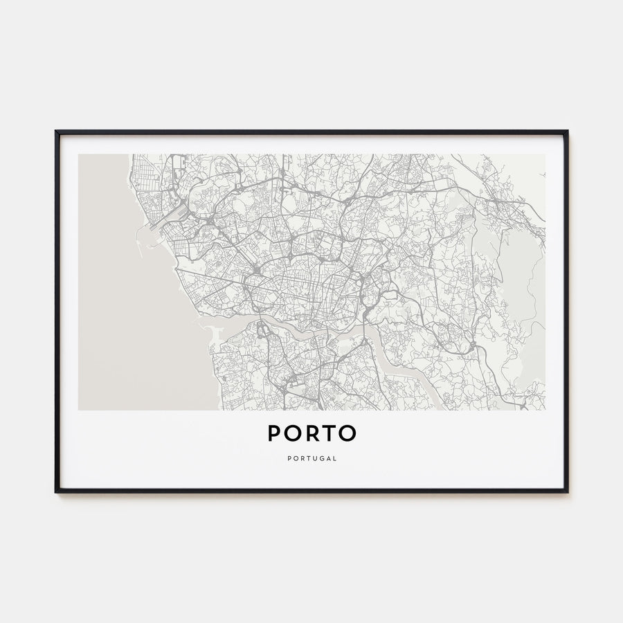 Porto Map Landscape Poster